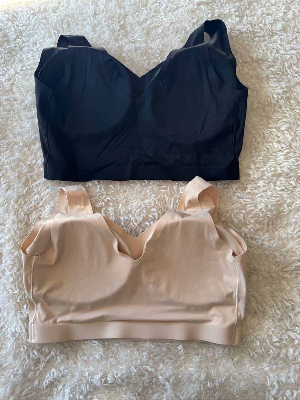 Soma Enbliss Bundle Lot (2) Seamless Bralettes Everyday Bras Cream & Black XXL - Picture 4 of 8